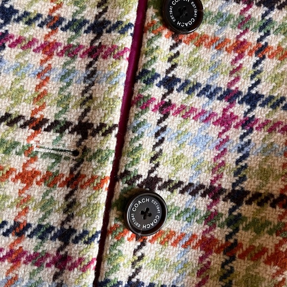 Vintage Plaid Coach Peacoat - Picture 3 of 3